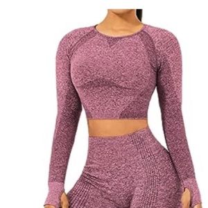 Seamless Compression Workout Crop Top